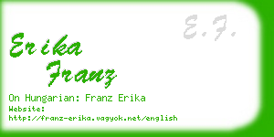 erika franz business card